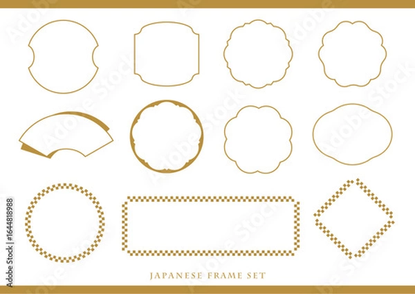 Fototapeta シンプルな和風フレーム