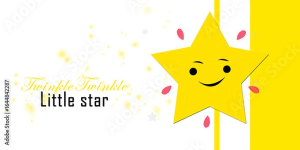 Fototapeta 2d illustration Twinkle Twinkle Little Star card