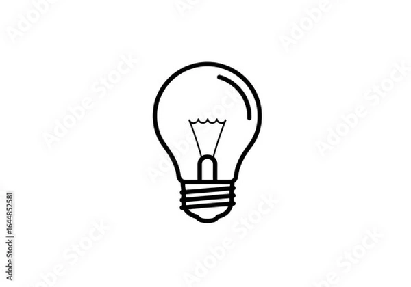 Obraz Abstract Lightbulb Graphic Pixelated Illumination isolated on transparent background