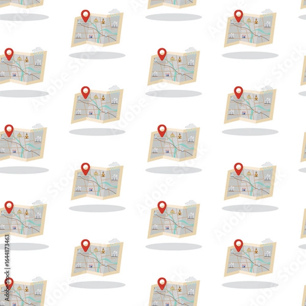 Fototapeta Maps illustration vector 