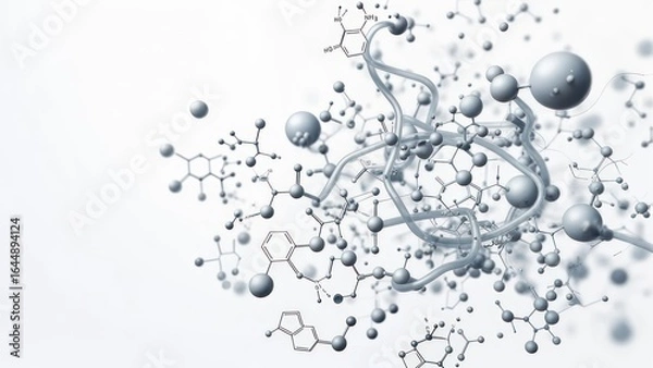 Fototapeta Abstract molecular structure