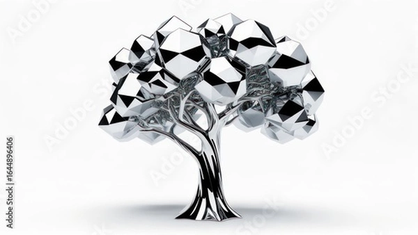 Fototapeta Abstract chrome tree