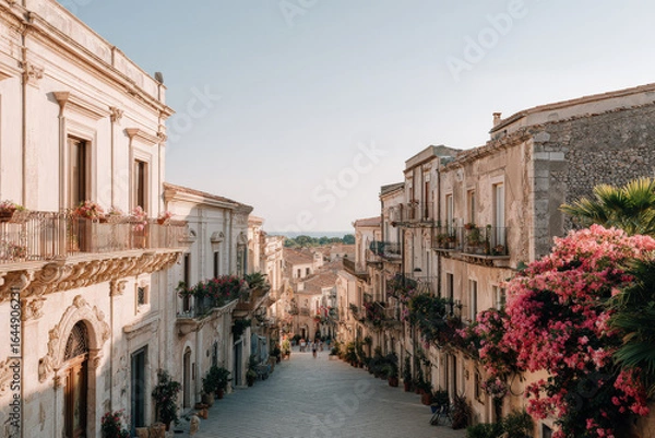 Fototapeta experience enchanting lifestyle and atmosphere of italy where ancient architecture meets modern charm