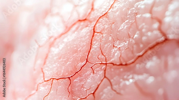 Fototapeta Close-up view of capillaries in tissue.