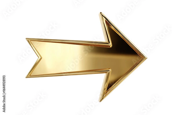 Fototapeta A gold arrow pointing to the right