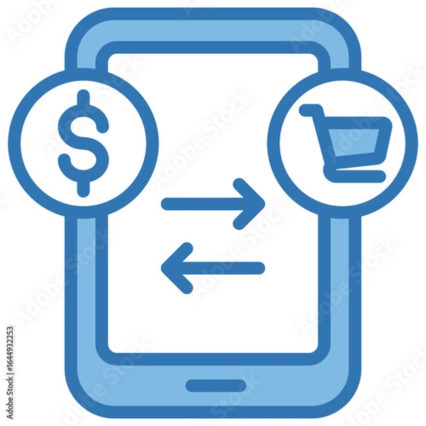 Fototapeta Mobile Transfer Icon