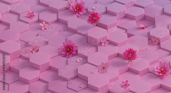 Obraz pink flowers in a temple