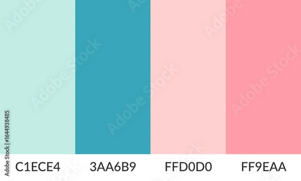Fototapeta Abstract color palette banner versatile collection of shade and swatch