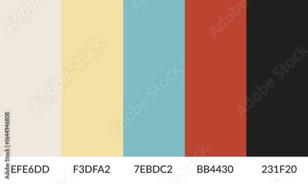 Fototapeta Abstract color palette banner versatile collection of shade and swatch
