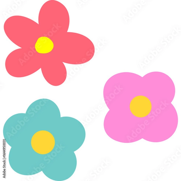 Fototapeta Flowers Hand Drawn