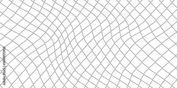 Fototapeta Black mesh net for goal on a white background