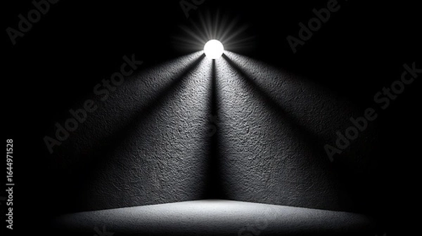 Fototapeta Angular shadow overlays rotating slowly over textured canvas