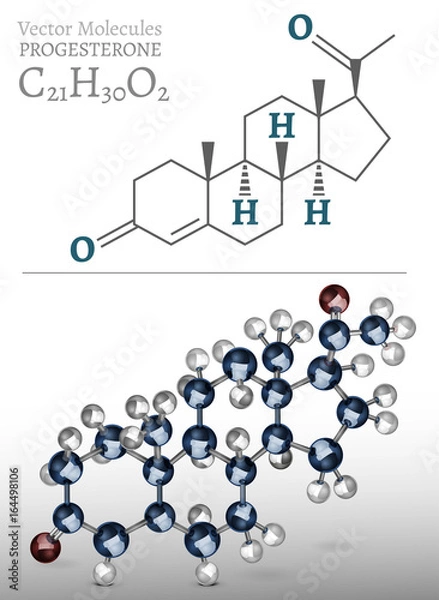 Fototapeta Progesterone Molecule Image