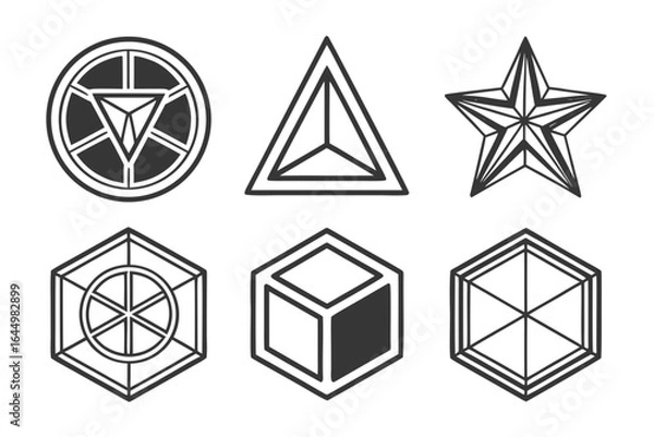 Fototapeta Geometric Shapes and Symbols Collection.