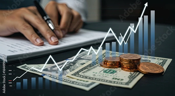 Obraz trader   working on chart