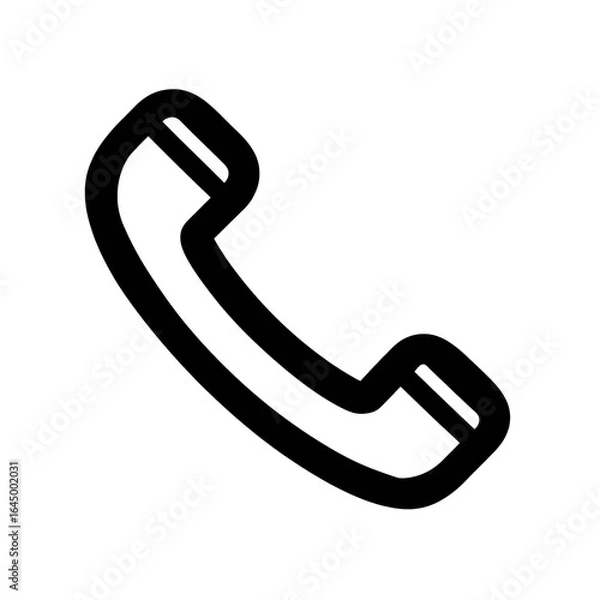 Obraz A stylized telephone icon in a dark background