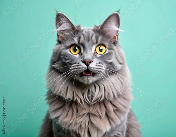 Obraz cat on white background