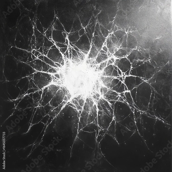 Fototapeta Transcendent Web II An intricate web of light and shadow that symbolizes interconnectedness detailed and evocative