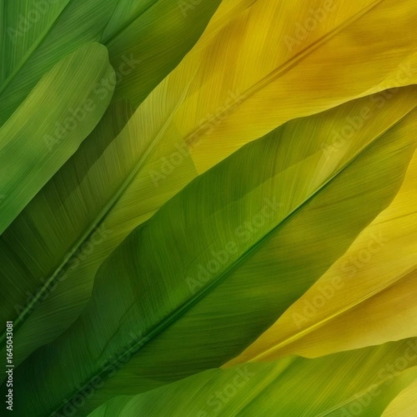 Fototapeta Onam celebration gradient soft banana leaf green to yellow blend traditional pattern accents in light overlay cultural and clean look