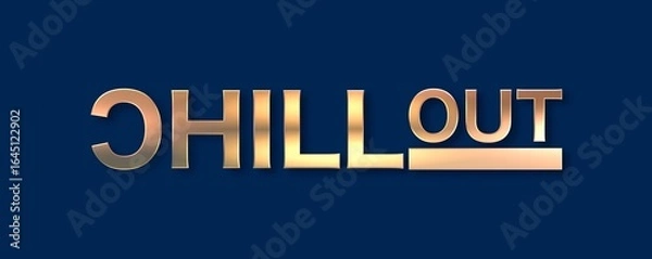 Obraz Testo CHILL OUT con colore variabile e sfondo