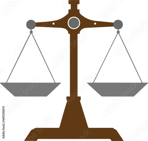 Obraz Balance Scale Colorful Vector Illustration Design (Version: 06)