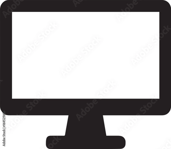 Obraz Sleek and Minimalist Monitor Icon Clean Design Represents Technology and Modern Computing Display Simplicity