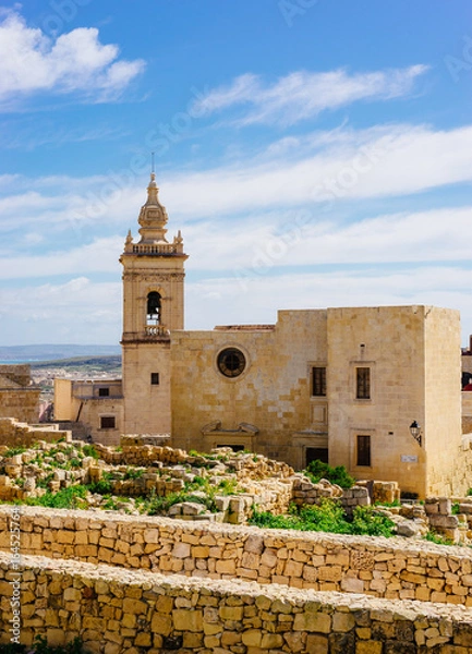 Fototapeta Ancient architecture of the Citadel, Victoria, Gozo Island