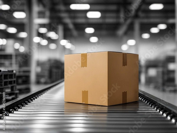 Obraz 倉庫内にて、出荷前のダンボール