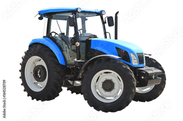 Fototapeta Agricultural tractor isolated on a white background