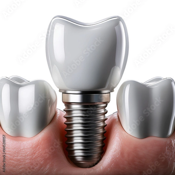 Obraz tooth implant isolated on white background