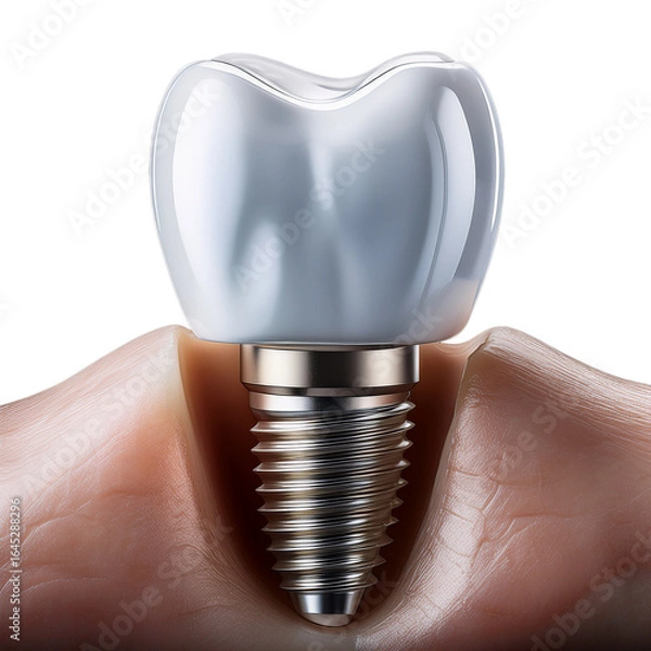 Obraz tooth implant isolated on white background