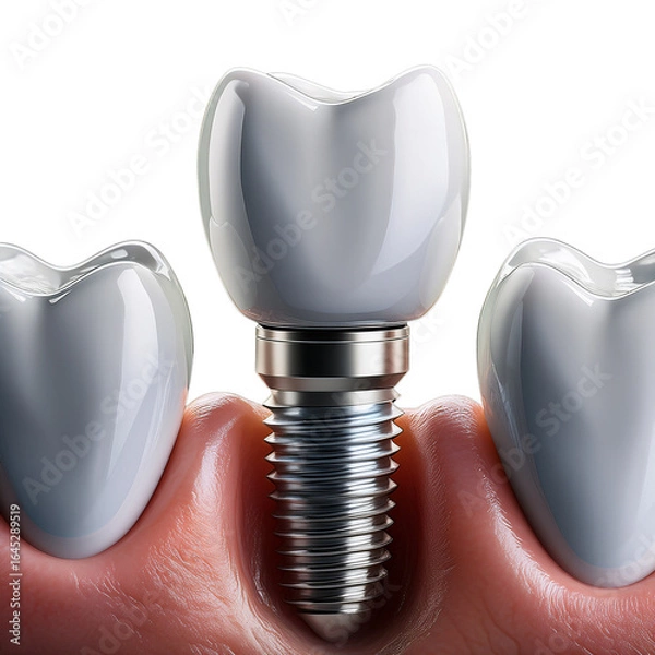 Obraz tooth implant isolated on white background