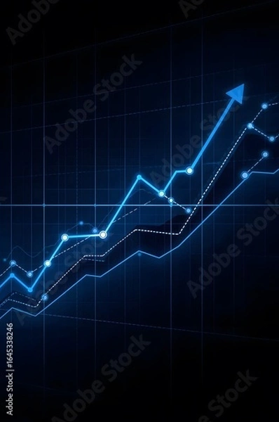 Obraz Financial Growth and Metrics Visualization