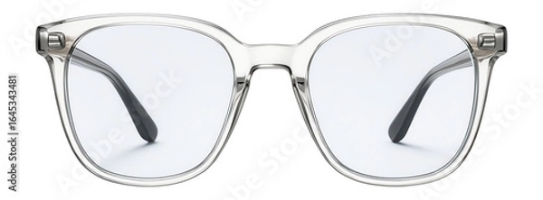 Fototapeta Oversized blue light blocking glasses with clear acetate frames