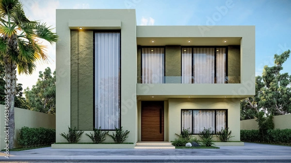 Obraz 3D illustration of a captivating two-story house 1