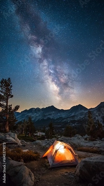 Obraz camping in the mountains