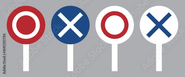 Obraz まるばつのイラスト素材