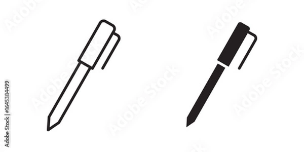 Fototapeta Pen Icon Vector Illustration Isolated On white background