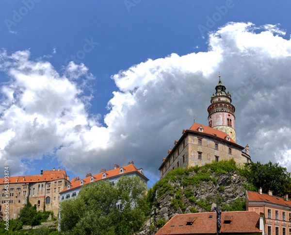 Obraz Tower view Cesky Krumlov, Krummau historical town in Czech Republic, Europe