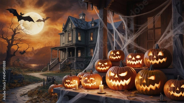 Obraz halloween pumkin background