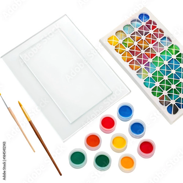Obraz set of watercolor paints