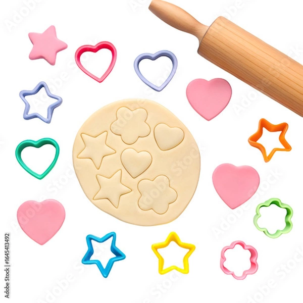 Obraz heart shaped gingerbread cookies