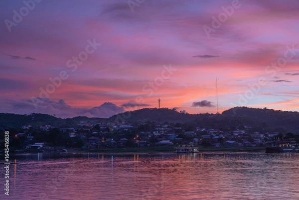 Obraz sunset over the river