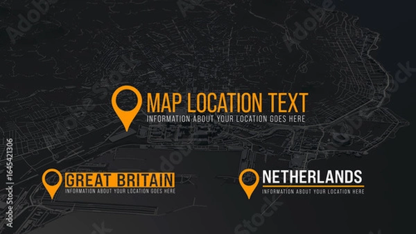 Obraz Map Location Titles