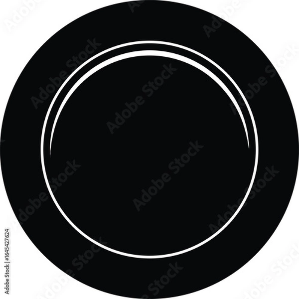 Obraz plate silhouette  vector illustaration on white background