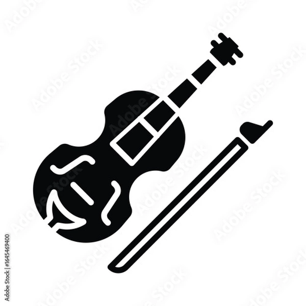 Obraz Violin icon vector design template basic RGB