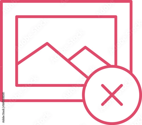 Fototapeta Remove Image  In Outline Icon