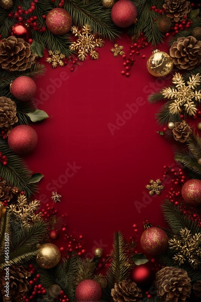 Obraz red christmas background