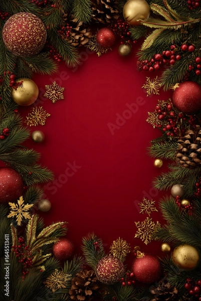 Obraz red christmas background