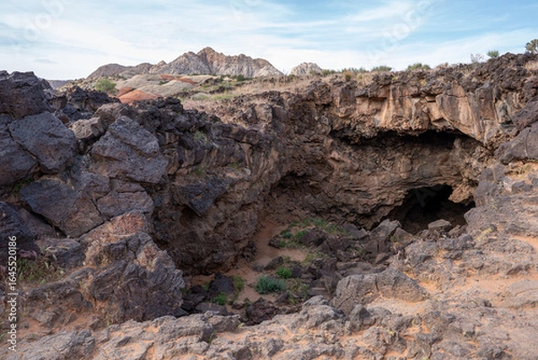 Obraz View of colorful rocks in Snow Canyon State Park, Lava Flow Trail, St. George, Utah, USA.	

